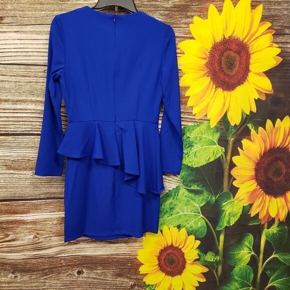 ZDF Cobalt blue midi dress size Medium Pre-owned - Picture 3 of 3